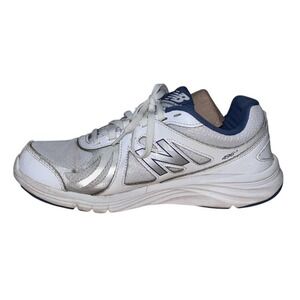 New Balance 496v3 Walking Shoe Womens 8.5 White Blue Mesh Comfortride Sneakers